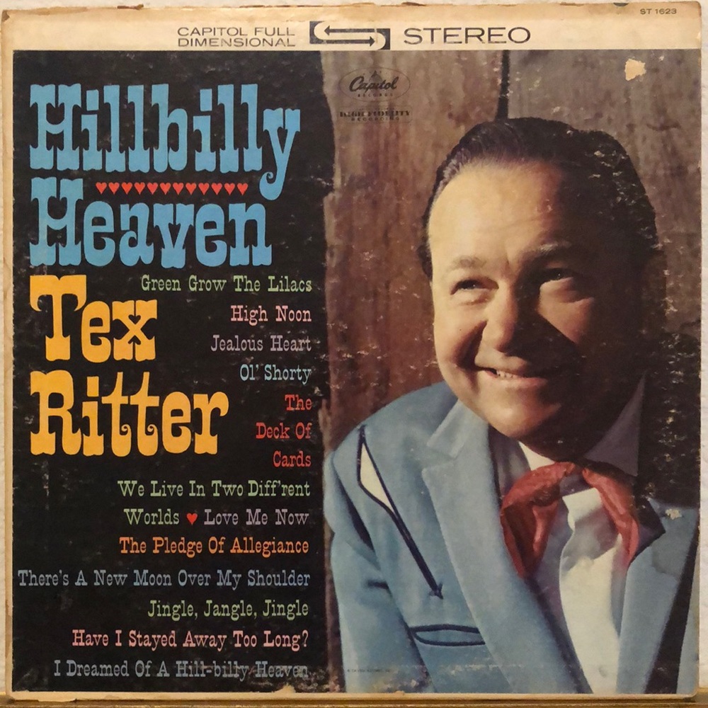 Tex Ritter Hillbilly Heaven Vinyl Lp '61